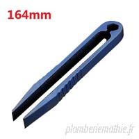 HELEISH Pince à épiler bleue 164mm TC4 en alliage de titane outil portatif Outil accessoire  B07V8CTV1D
